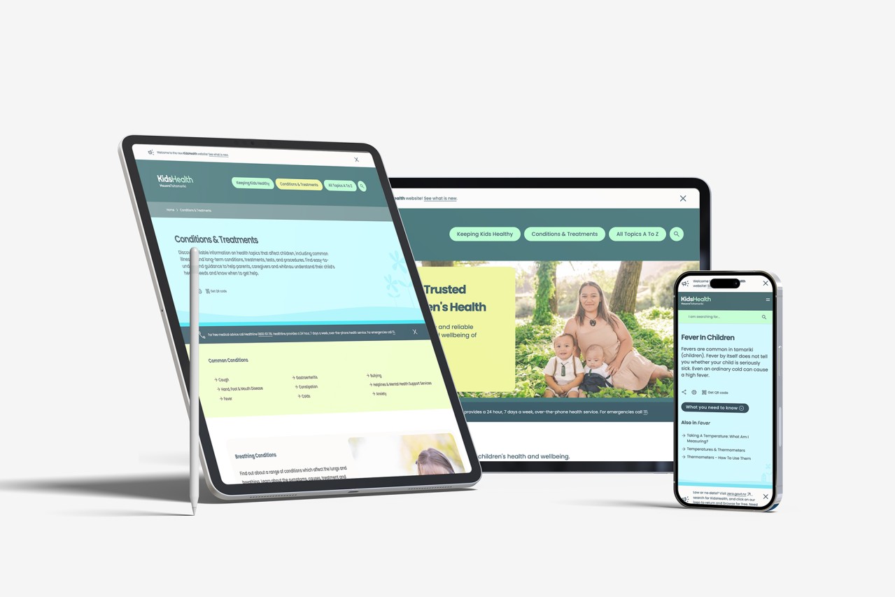 KidsHealth website on various devices